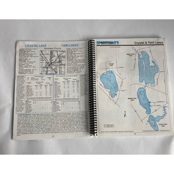 Minnesota West Metro Area Fishing Map Guide Sportsmans Connection 2001 Lake Maps - Picture 3 of 6
